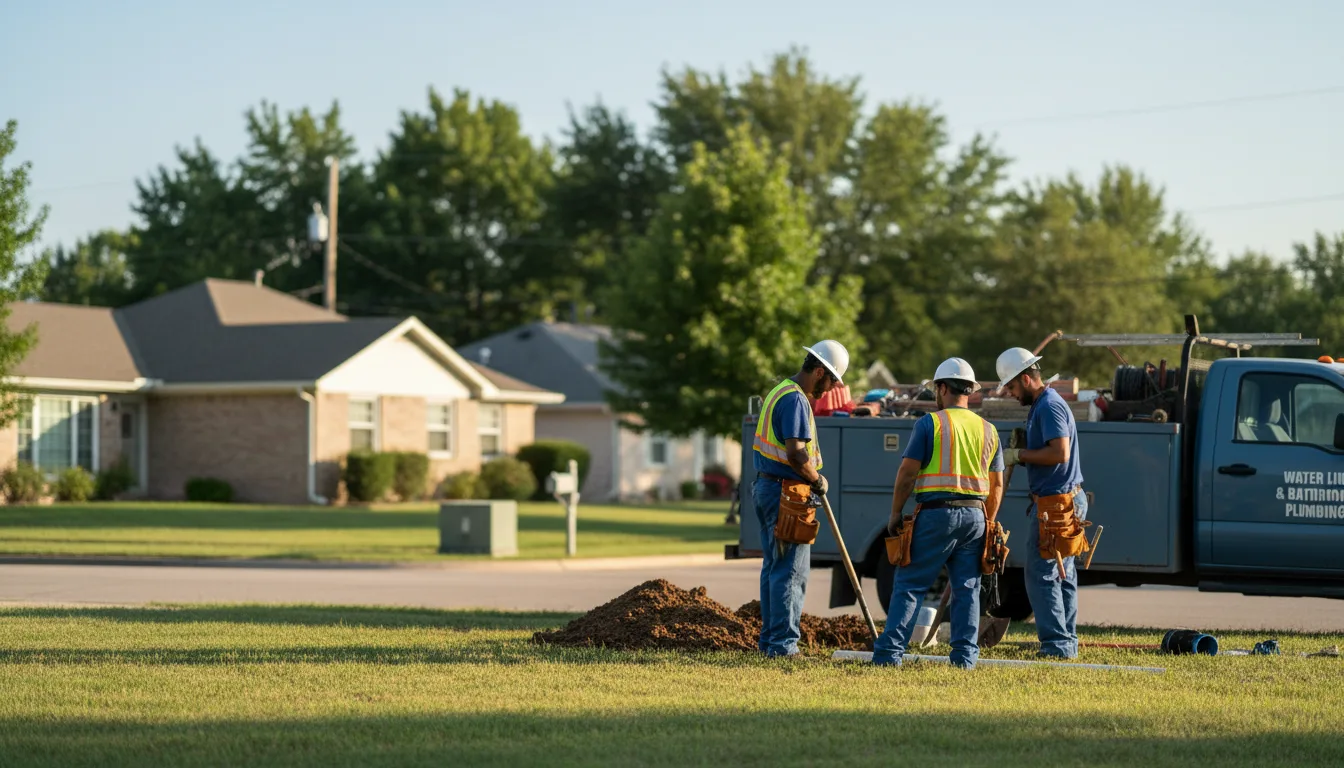 Residential water line and bathroom plumbing service in Portville, NY